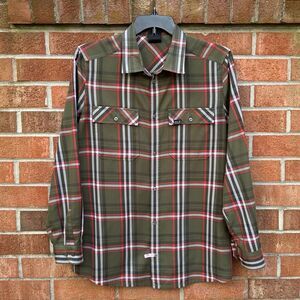 Jack Wolfskin Button Front Shirt Plaid sz Large